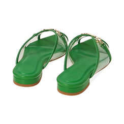 Sandali flat verdi in pvc, Primadonna, 192114103EPVERD036, 004 preview
