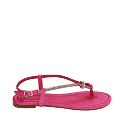 Sandali infradito fucsia in raso, Primadonna, 214992802RSFUCS035, 001a