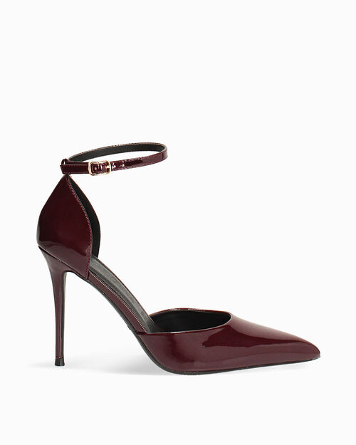 D&eacute;collet&eacute; burdeos con tac&oacute;n 10 cm, BURGUNDY