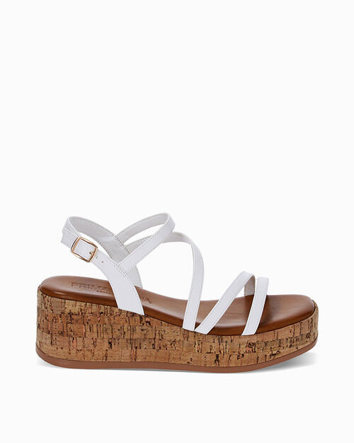 WOMEN SHOES WEDGE SYNTHETIC BIAN, WHITE