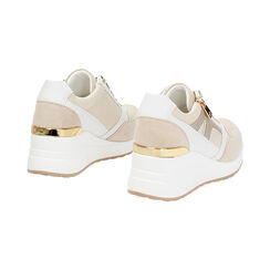 Baskets femme beige en tissu, Primadonna, 252850975TSBEIG035, 004 preview