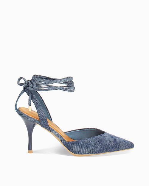 CHAUSSURES POUR FEMMES CHANEL TISSU JEAN, JEANS