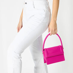 Mini bag donna fucsia in tessuto, Primadonna, 255130057LYFUCSUNI, 002 preview