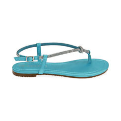 Sandali infradito celesti in raso, Primadonna, 214992802RSCELE039, 001 preview