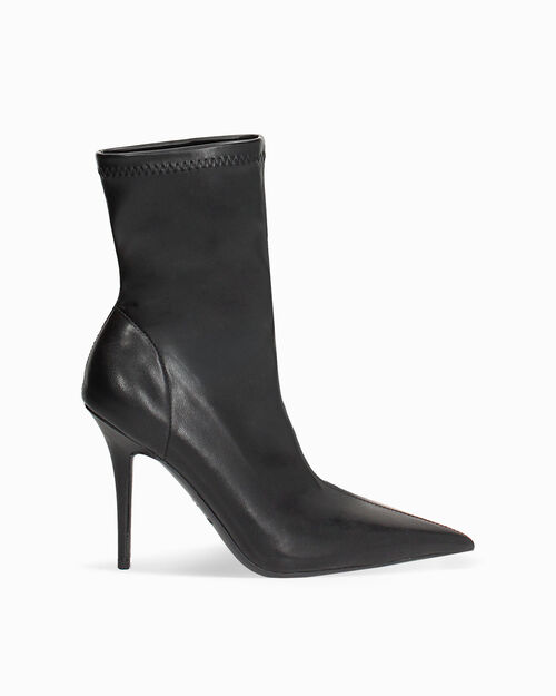 Black ankle boots with 10.5 cm heel, BLACK