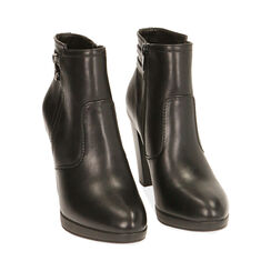 Ankle boots neri, tacco 10 cm , Special Price, 200619078EPNERO036, 002 preview