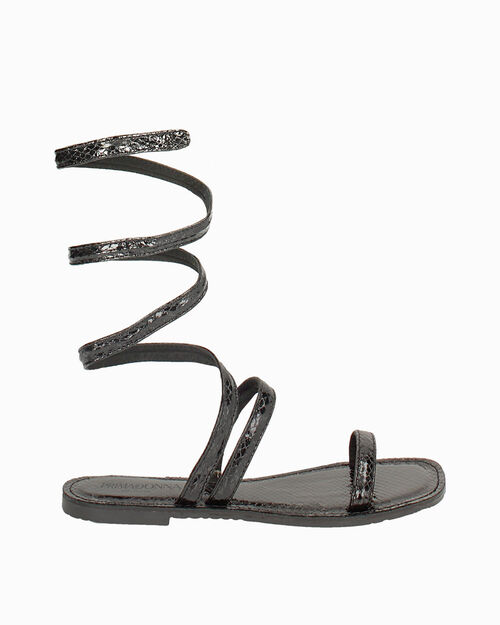 ZAPATOS FLAT SINTETICO PYTHON NERO, BLACK