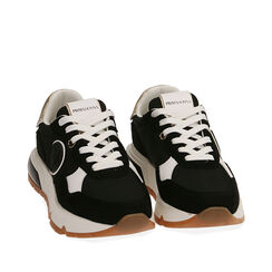 Sneakers nere in tessuto, SPECIAL SALES, 190623904TSNERO035, 002a