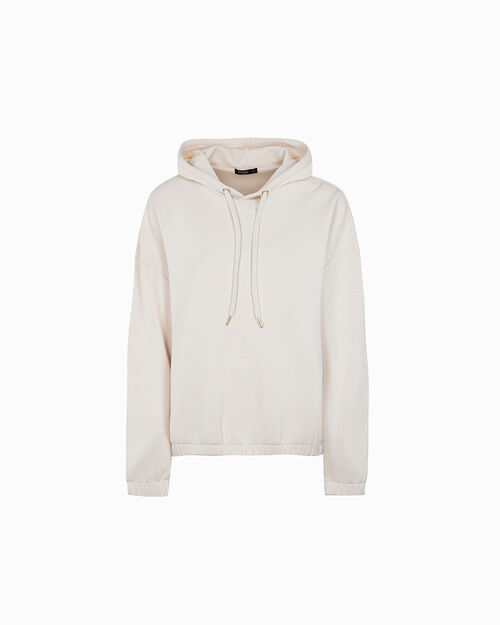 Felpa panna con dettagli urban chic, CREAM