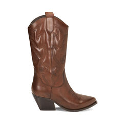 WOMEN SHOES BOOTS TEXANO LEATHER MARR, Primadonna, 22B805002PEMARR037, 001a