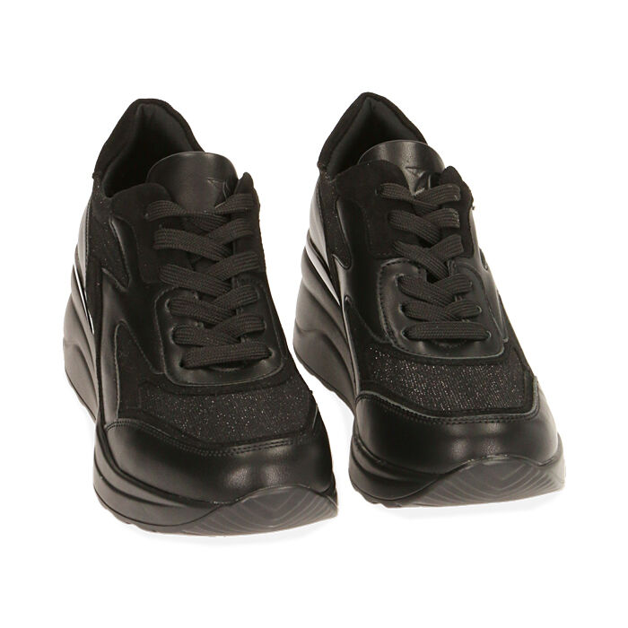 Baskets hotsell noires compensées