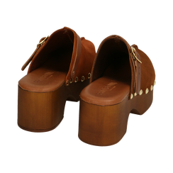 Clogs cognac in camoscio, tacco 6 cm , SPECIAL SALE, 194305215CMCOGN035, 003 preview