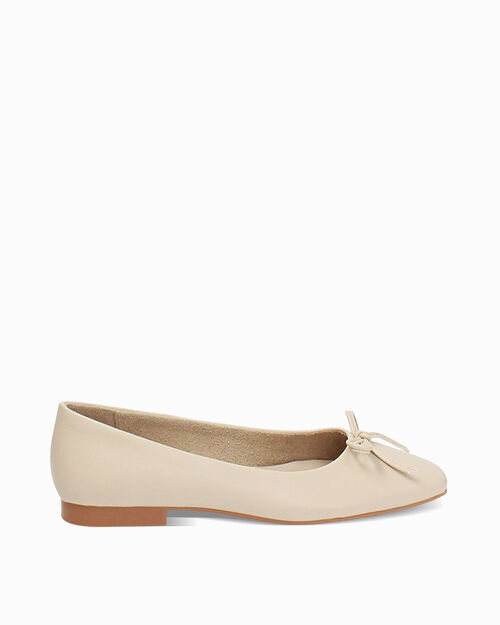 Ballerine panna con dettagli delicati, CREAM
