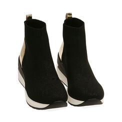 Slip-on nere, zeppa 7 cm, Primadonna, 217516533TSNERO036, 002 preview