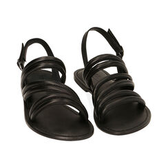 WOMEN SHOES FLAT LEATHER NERO, Primadonna, 216702071PENERO037, 002 preview
