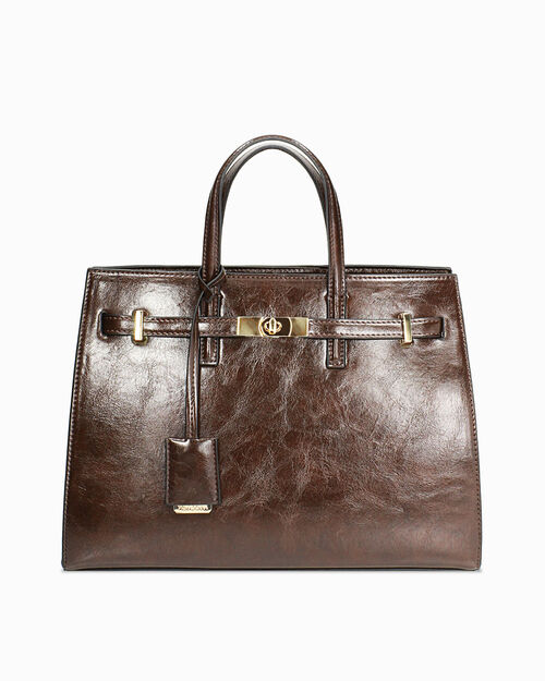 SACS SAC A MAIN SYNTHETIQUE BRILLANT MAR, BROWN