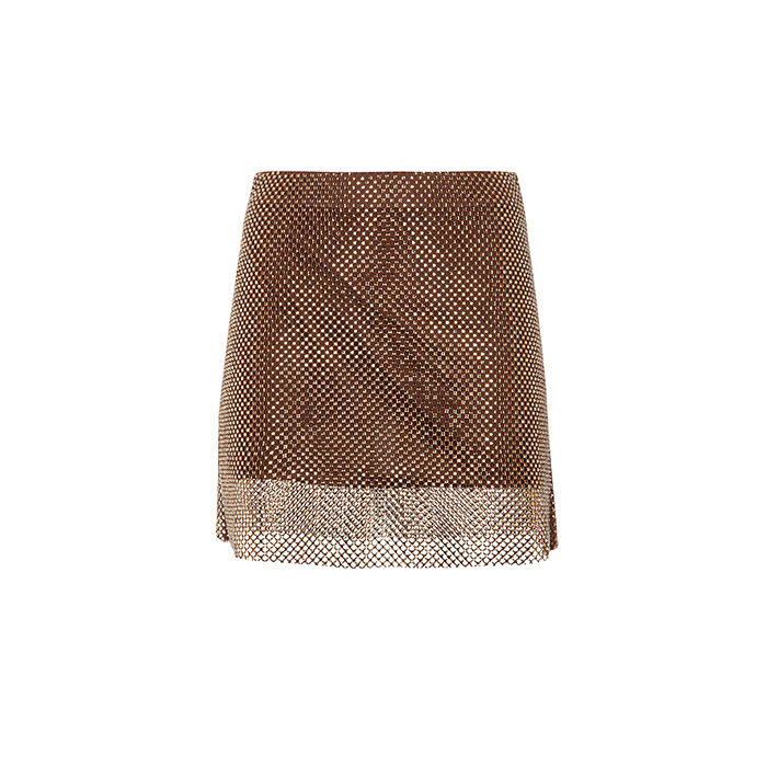 Jupe bronze avec pierres scintillantes, Primadonna, 27C925513TRBRONL