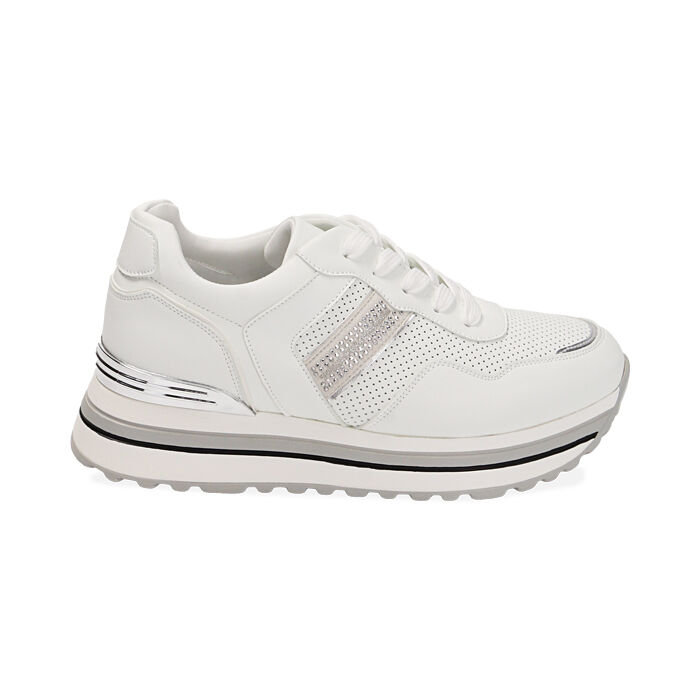 Sneakers donna bianche suola 5 cm Primadonna Collection