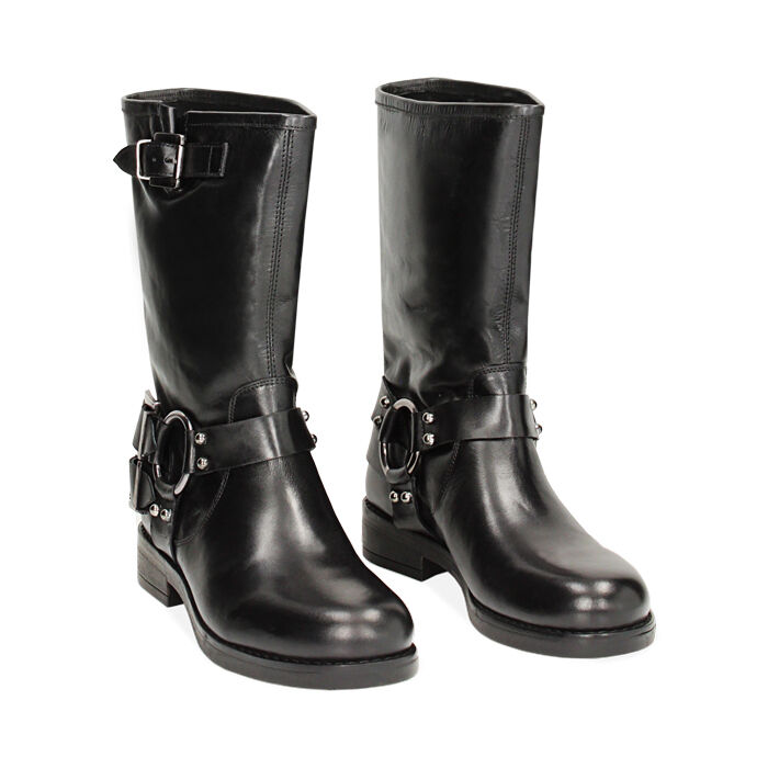 Biker neri in pelle donna Primadonna Collection