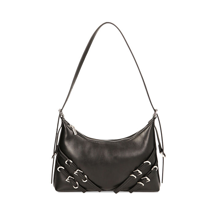 Mini-bag nera con cinghie, Primadonna, 225102561EPNEROUNI