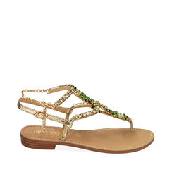 Sandali infradito oro stampa vipera, Primadonna, 214916851EVOROG035, 001a