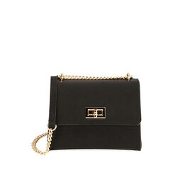 Borsa a tracolla nera in tessuto, Primadonna, 215123167LYNEROUNI, 001a