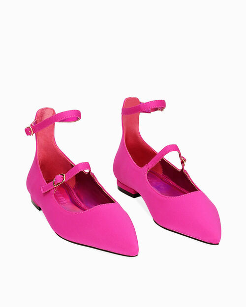 CHAUSSURES POUR FEMMES BALLERINA LYCRA F, FUCHSIA