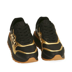 Sneakers nero leopard, Primadonna, 200636103EPNELE035, 002a