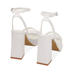 Sandali bianchi, tacco 10 cm, Primadonna, 212197001EPBIAN040, 003 preview