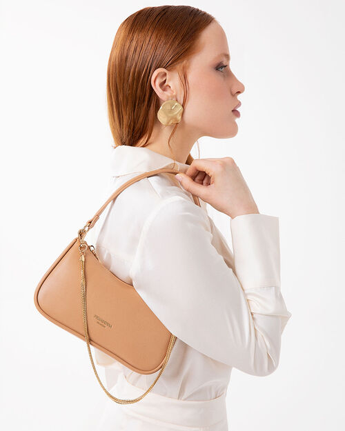 Mini bag camel con tracolla removibile, CAMEL