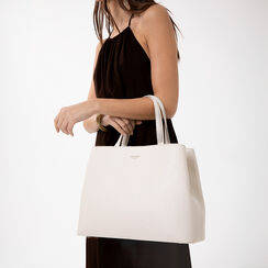 Bolso de mano crema con bandolera removible, Bolsos, 275701419EPPANNUNI, 002 preview
