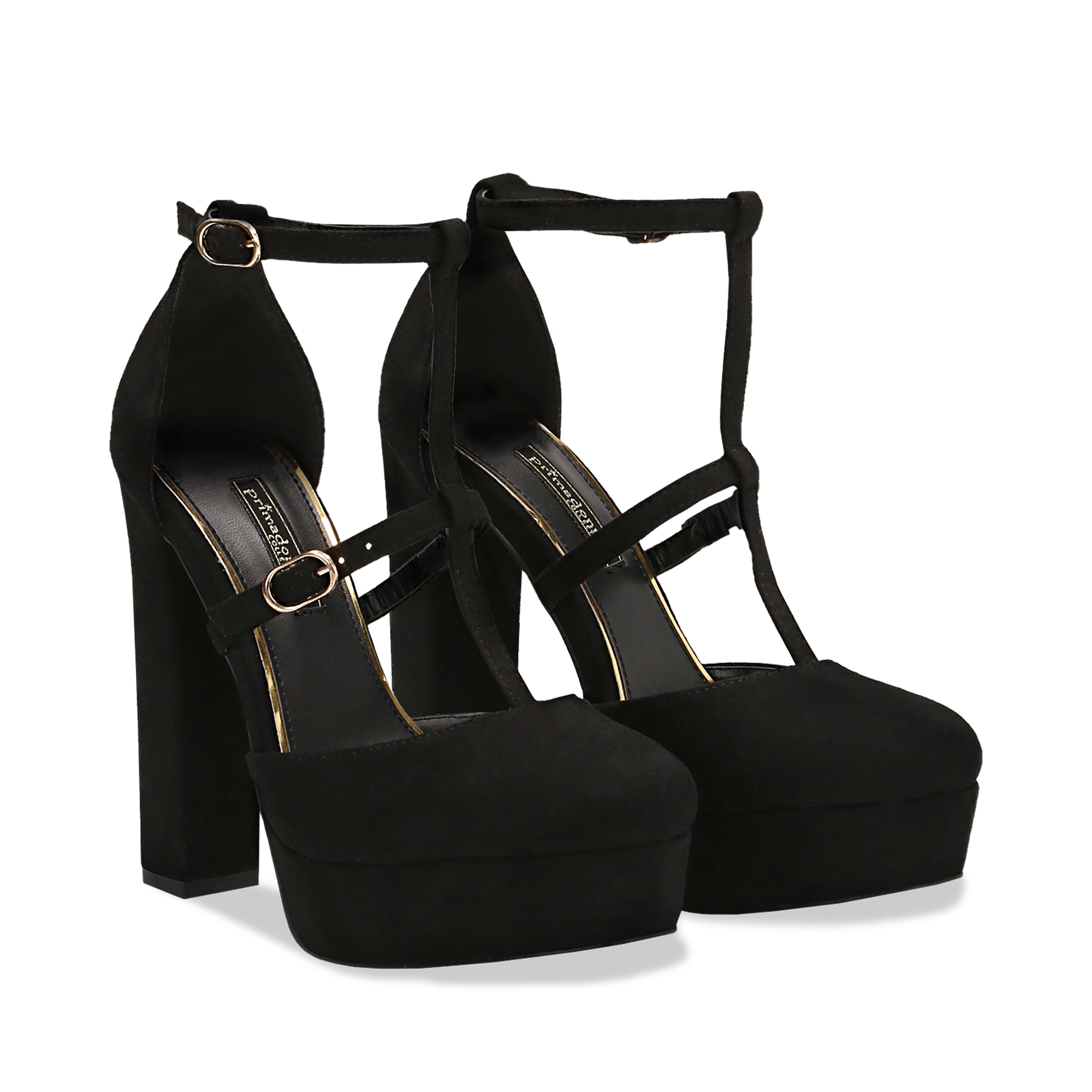 tacchi con plateau e cinturino