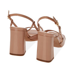 Sandali nude, tacco 9 cm, Primadonna, 212168804VENUDE039, 003 preview