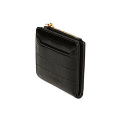 Portafogli small nero stampa cocco, Primadonna, 225102354CCNEROUNI, 002 preview