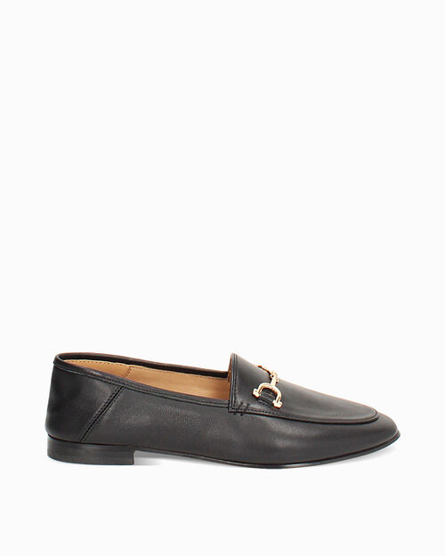 WOMEN SHOES MOCASSINS LEATHER NERO, BLACK