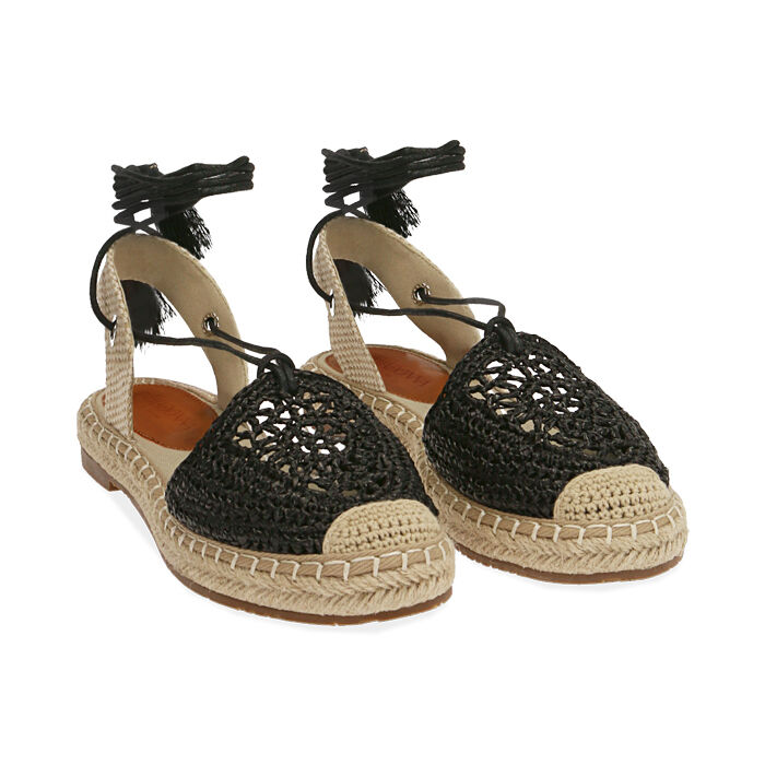 ZAPATOS ESPADRILLAS RAFIA NERO