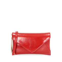 Borsa a tracolla rossa in crack, 245124695SCROSSUNI, 001a