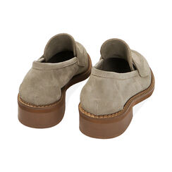 Mocassini taupe flat in camoscio, Primadonna, 21A503022CMTAUP035, 003 preview