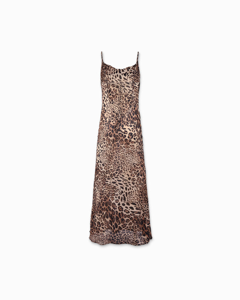 Vestito donna leopard in tessuto image number null