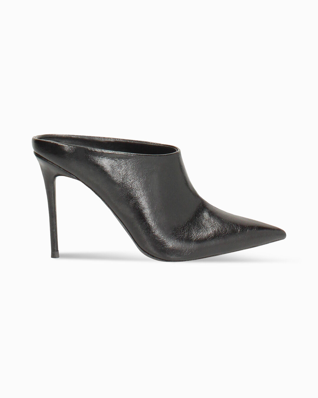 Sabot nero lucido con tacco di 10 cm