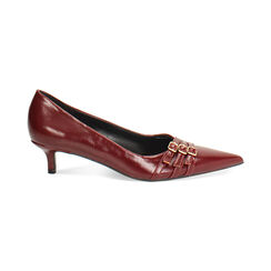 Décolleté bordeaux lucide con tacco di 4,5 cm, Primadonna, 264945845EUBORD035, 001 preview