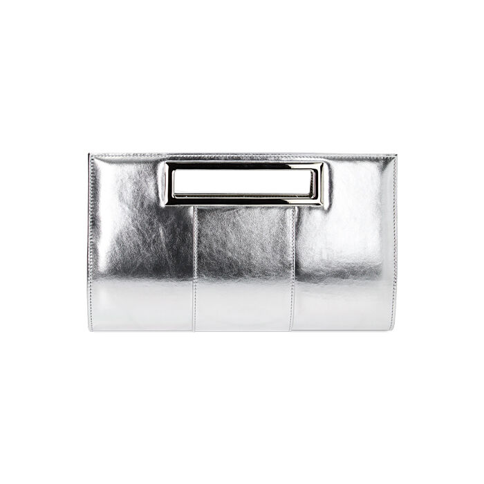 Pochette color argento top