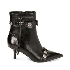 Bottines cloutés noires en naplak, Primadonna, 224972602NPNERO035, 001a