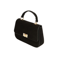 Mini bag nera a mano in microfibra, Primadonna, 215124677MFNEROUNI, 002 preview