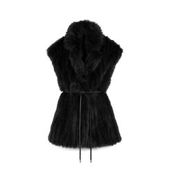 Cappotto smanicato in faux fur nero, Primadonna, 266500477FUNEROM, 001a
