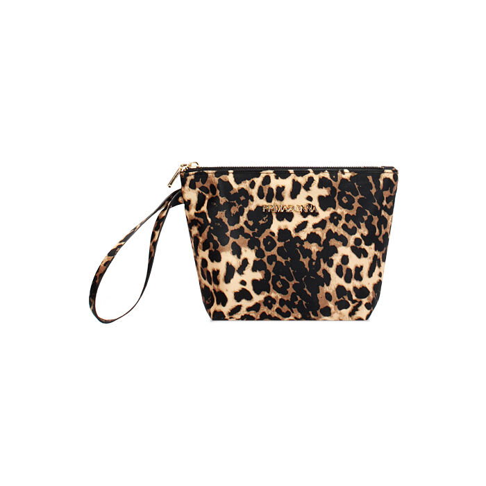 Pochette donna leopard in raso, Primadonna, 255125740RSLEOPUNI