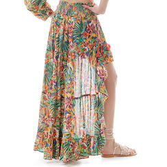 Gonna gipsy gialla in cotone, Primadonna, 210511312COGIALUNI, 002a