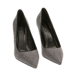 Escarpins noirs &agrave; strass, talon 9 cm , Primadonna, 202139303MPNERO036, 002 preview