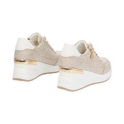 Sneakers femme beiges en toile, Primadonna, 252812108CABEIG035, 004 preview