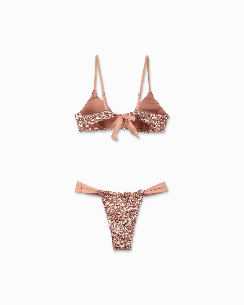 Bikini da donna in paillettes nude image number null